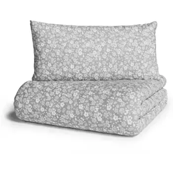 Постельное белье andas «MARIBY размером 135х200 см», с тонким цветочным узором, скандинавское, романтическое постельное белье, серый