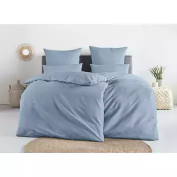 Постельное белье Андас» Сари2 размера. 135x200 или 155x220 см", однотонное постельное белье из хлопка, идеально подходит для лета Andas, цвет blau