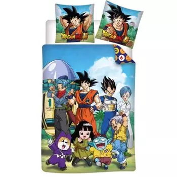 Постельное белье Anime Dragon Ball Super Goku 2 шт. Комплект 135-140х200 65х65 Aymax