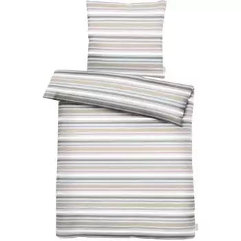 Постельное белье АПЕЛТ «Гео ГОТС», постельное белье в полоску Apelt, серый/розовый