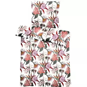 Постельное белье APELT «Кьяра», цветочные мечты, сертифицировано GOTS - экологически чистое производство из органического хлопка, цвет petrol/rose