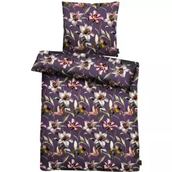 Постельное белье APELT «Lilia», сертифицировано GOTS – изготовлено из экологически чистого хлопка, фиолетовый
