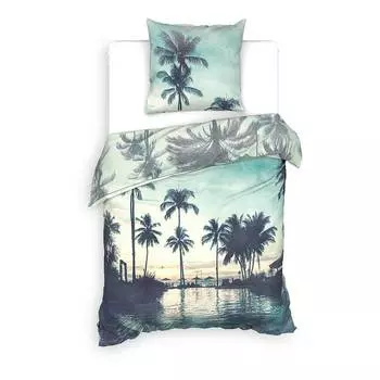 Постельное белье аврора из перкаля Heckett & Lane, синий