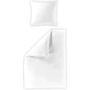 Постельное белье BIERBAUM «Элегантный однотонный», мако-сатин, 100% хлопок, однотонное, простое в уходе, белый