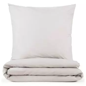 Постельное белье Blumtal Basic 140х200 см и наволочка 40х80 см - пододеяльники из дышащей микрофибры, супермягкий комплект пододеяльников, 2 предмета - Moonlight Grey