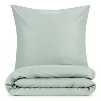 Постельное белье Blumtal Basic 140x200 см и наволочка 80x80 см - пододеяльники из дышащей микрофибры, супермягкий комплект пододеяльников, сертификат Oeko-Tex, 2 предмета - Summer Green