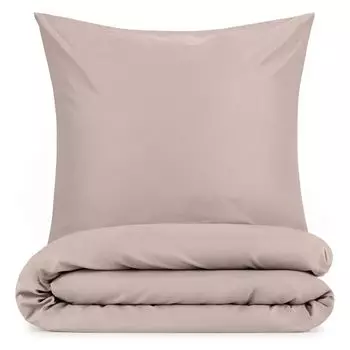 Постельное белье Blumtal Basic 155х200 см и 2 наволочки 80х80 см - пододеяльники из дышащей микрофибры, супермягкий комплект пододеяльников, сертифицирован Oeko-Tex, 3 предмета - серо-коричневый