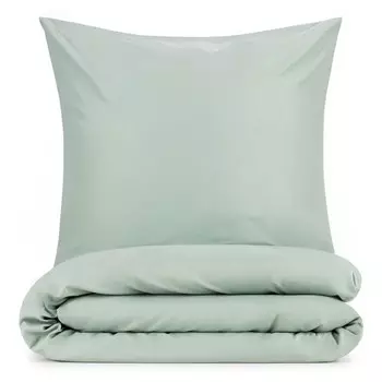 Постельное белье Blumtal Basic 155х200 см и 2 наволочки 80х80 см - пододеяльники из дышащей микрофибры, супермягкий комплект пододеяльников, сертификат Oeko-Tex, 3 предмета - Summer Green