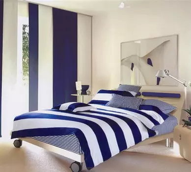 Постельное белье BYB Royal, белый/синий