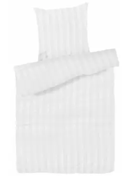 Постельное белье Carpe Sonno Damast 135x200 155x220 Blockstreifen, белый