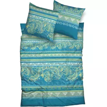 Постельное белье CASATEX «Куала-Лумпур», современный дизайн пейсли, бирюзовый/зеленый