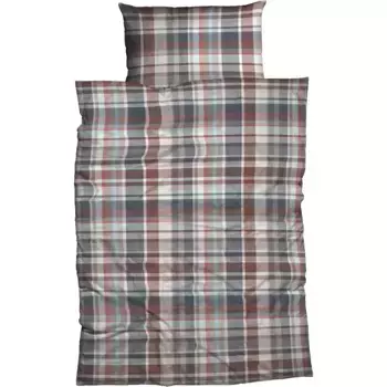 Постельное белье CASATEX «Силан», вневременной, деревенский дизайн, яркая клетка, теплые тона, цвет beige/ecru