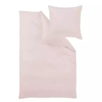 Постельное белье Curt Bauer из однотонного мако-сатина, 3 шт., чехол ок. 240/220 + 2 наволочки 40/80 см 0000-3543 однотонное мако-сатин розовое.