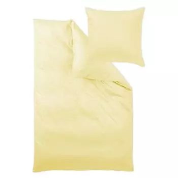 Постельное белье Curt Bauer из однотонного мако-сатина, 3 шт., чехол ок. 200/200 + 2 наволочки 70/90 см 0000-3745 однотонный мако-сатин, ваниль.
