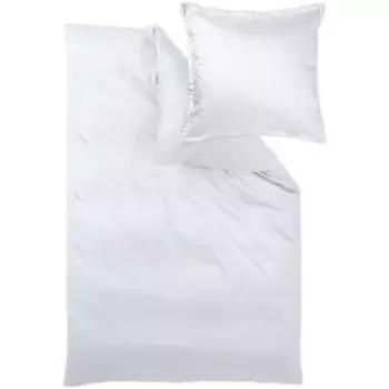 Постельное белье Curt Bauer «Ливорно», квадратный минимальный рисунок, белый