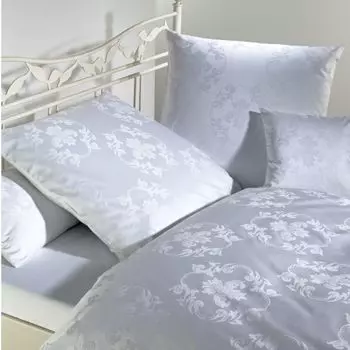 Постельное белье Curt Bauer Mako с парчовым дамастом, 3 шт., чехол ок. 240/220 + 2 наволочки 80/80 см 3737-0000 Жозефина белый.