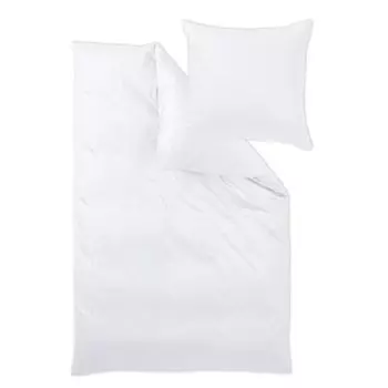 Постельное белье Curt Bauer однотонный мако-сатин 3 шт. чехол ок. 200/200 + 2 наволочки 40/80 см 0000-0000 однотонный мако-сатин белый