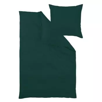 Постельное белье Curt Bauer однотонный мако-сатин 3 шт. чехол ок. 240/220 + 2 наволочки 40/80 см 0000-3750 однотонный мако-сатин малахит