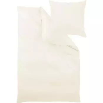 Постельное белье Curt Bauer «Сатин Uni-Mako из 100% хлопка, постельное белье и наволочки на молнии, просты в уходе, сертифицированы STANDARD 100 от OEKO-TEX и Made in Green, также подходят круглый год, элегантный вид» (2 куски), цвет champagner
