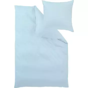 Постельное белье Curt Bauer «Сатин Uni-Mako из 100% хлопка, постельное белье и наволочки на молнии, просты в уходе, сертифицированы STANDARD 100 от OEKO-TEX и Made in Green, также подходят круглый год, элегантный вид» (2 куски), цвет azur