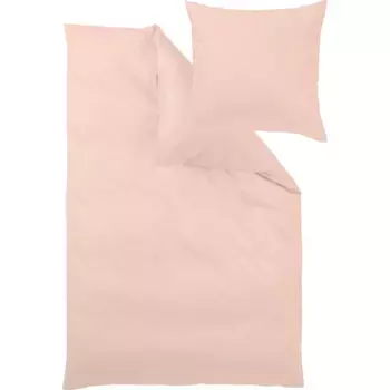 Постельное белье Curt Bauer «Сатин Uni-Mako из 100% хлопка, постельное белье и наволочки на молнии, просты в уходе, сертифицированы STANDARD 100 от OEKO-TEX и Made in Green, также подходят круглый год, элегантный вид» (2 куски), цвет apricot