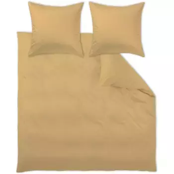 Постельное белье Curt Bauer «Сатин Uni-Mako из 100% хлопка, постельное белье и наволочки на молнии, просты в уходе, сертифицированы STANDARD 100 от OEKO-TEX и Made in Green, также подходят круглый год, элегантный вид» (2 куски), золотой