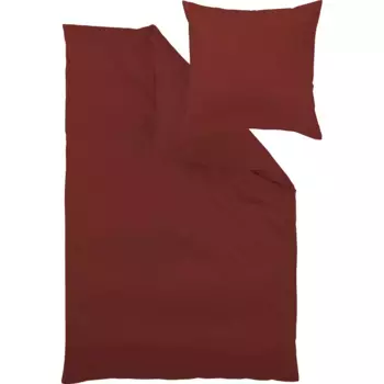 Постельное белье Curt Bauer «Сатин Uni-Mako из 100% хлопка, постельное белье и наволочки на молнии, просты в уходе, сертифицированы STANDARD 100 от OEKO-TEX и Made in Green, также подходят круглый год, элегантный вид» (2 куски), цвет rubin