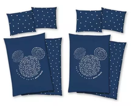 Постельное белье Disney Mickey Mouse Partner 4 шт. 80х80+135х200см 100% хлопок на молнии