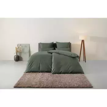Постельное белье для дома «Melli, качества Linon и Biber, дышащее, изготовлено из 100% хлопка, опора из хлопка, произведенного в Африке, кровать и наволочка с застежкой на пуговицы Home Affaire, цвет grn/meliert