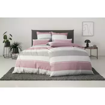 Постельное белье для дома "YONNE", в свежих тонах, постельное белье в полоску, по размеру. 135х200см Home Affaire, цвет beere