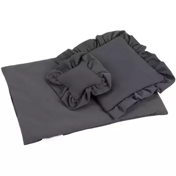 Постельное белье для куклы Графит Cotton&Sweets