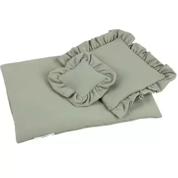 Постельное белье для кукол пустынного зеленого цвета Cotton&Sweets