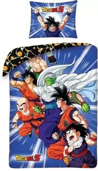 Постельное белье Dragon Ball Z Goku, хлопковая наволочка, пуховое одеяло 135x200см Halantex