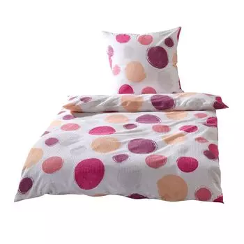 Постельное белье Dream Sleep Basic из хлопчатобумажной ткани, круги, разноцветные, 135x200 см + 80x80 см Traumschlaf