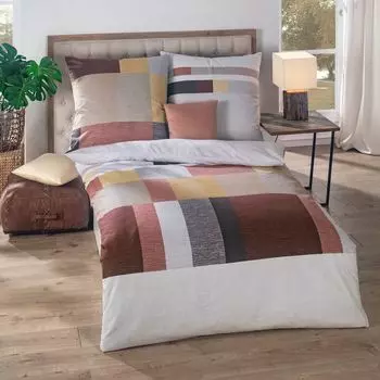 Постельное белье Dream Sleep Beaver Damian cinnamon 200х200 см + 2х 80х80 см Traumschlaf