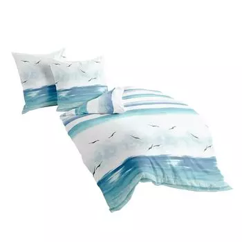 Постельное белье Dream Sleep Beaver прибрежный бриз 155х200 см + 80х80 см Traumschlaf