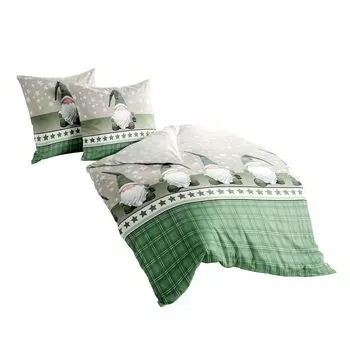 Постельное белье Dream Sleep Beaver гном зеленый 135х200 см + 80х80 см Traumschlaf