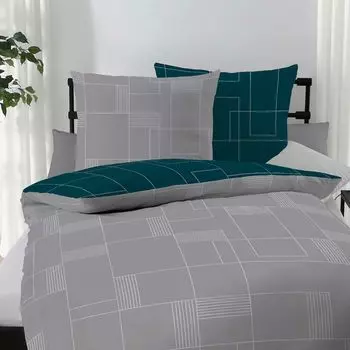 Постельное белье Dream Sleep Beaver Uptown 200х220 см + 2х 80х80 см изумрудный Traumschlaf