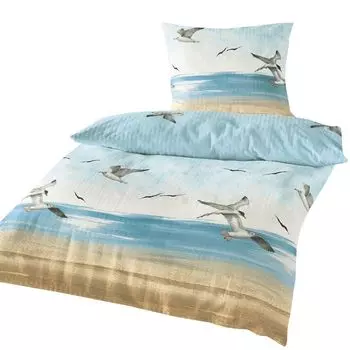 Постельное белье Dream Sleep из хлопчатобумажной ткани Чайки 155х220 см + 80х80 см Traumschlaf