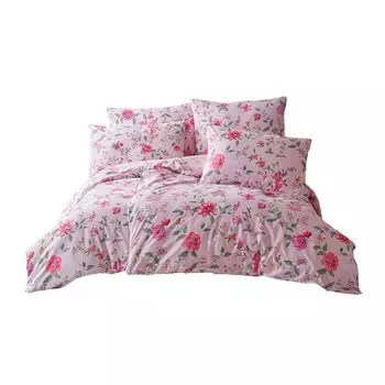 Постельное белье Dream Sleep Люсия розовое 155х220 см + 80х80 см Traumschlaf