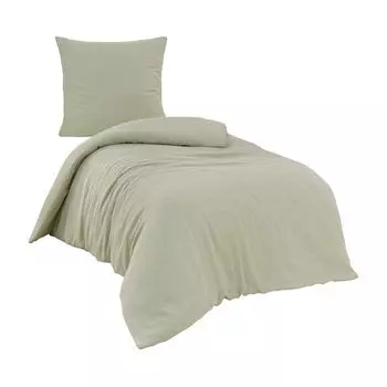 Постельное белье Dream Sleep муслин однотонное 135х200 см + 80х80 см зеленое Traumschlaf