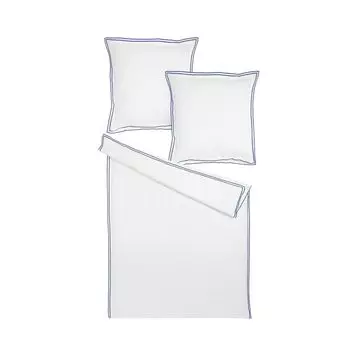 Постельное белье Dream Sleep однотонное White Collection Наволочка Portofino одинарная 70х90 см темно-синяя Traumschlaf