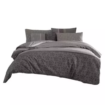 Постельное белье Dream Sleep Паллас серый 200х220 см + 2х 80+80 см Traumschlaf