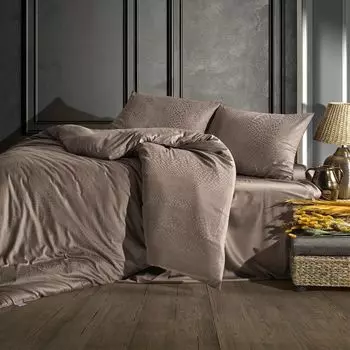 Постельное белье Dream Sleep премиум жаккардовый сатин Austin vizon 200х220 см + 2х 80х80 см Traumschlaf