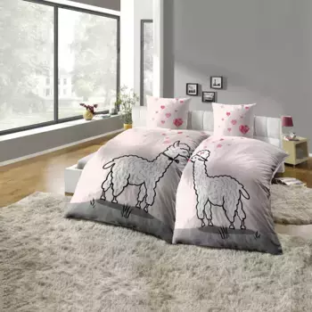 Постельное белье Dyckhoff «Лама», простое в уходе, цвет bunt