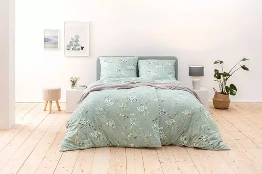 Постельное белье Estella Interlock Jersey Minou 6953-532 Sage 135x200