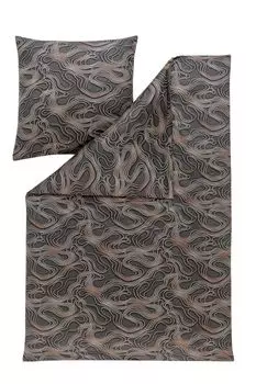 Постельное белье Estella Mako трикотаж 135х200 Maricolines антрацит коричневый 6974-920
