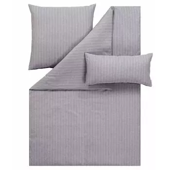 Постельное белье Estella полульняное Exquisit Tavira серый 135х200+80х80+40х80