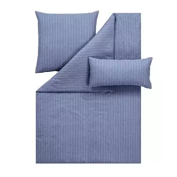 Постельное белье Estella полульняное Exquisit Tavira Blue 155х200+80х80+40х80