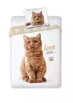 Постельное белье Faro Cat Cats Youth Cotton Best Friends 140x200 см, Разноцветное